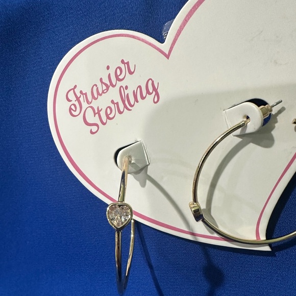 Fraiser Sterling, Hamptons Hoops, gold with hearts. - Picture 4 of 5